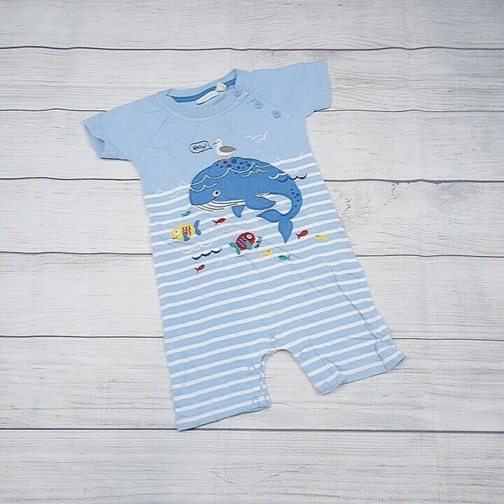 JoJo Maman Bebe Blue Whale Romper